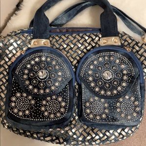 Jeans rhinestone bag